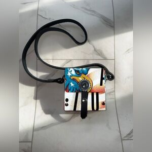 Upcycled License Plate Mini Purse Patriotic Eagle Design Unique Statement Purse